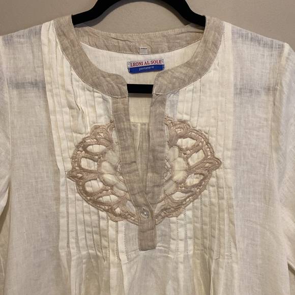 Leoni Al Sole Positanerie Linen Dress. Made in Italy. - Picture 2 of 7